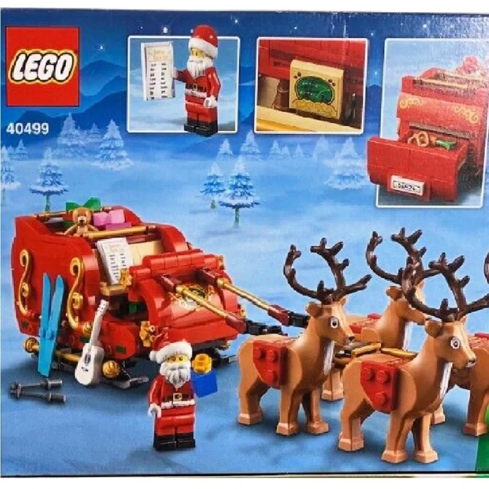 LEGO Lot of 3 Christmas Santa's Sleigh 40499 Wreath 40426 Christmas Tree 40573
